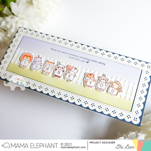 Mama Elephant - Slim Fancy Fence - Creative Cuts