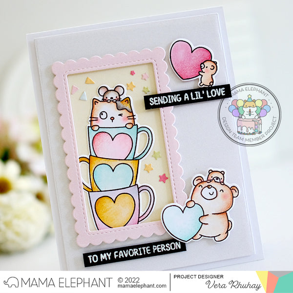Mama Elephant - Two Scallop Frames - Creative Cuts