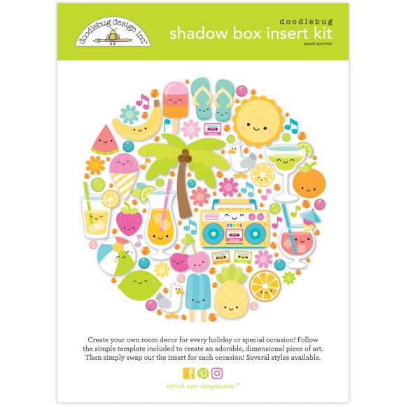 Doodlebug Design - Sweet Summer Shadow Box Insert Kit