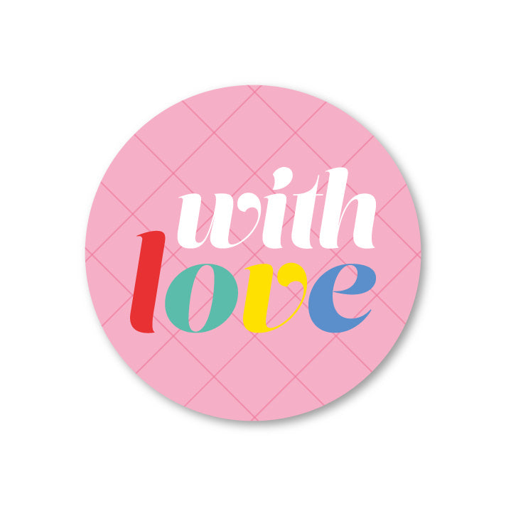 with love | 5 ronde stickers