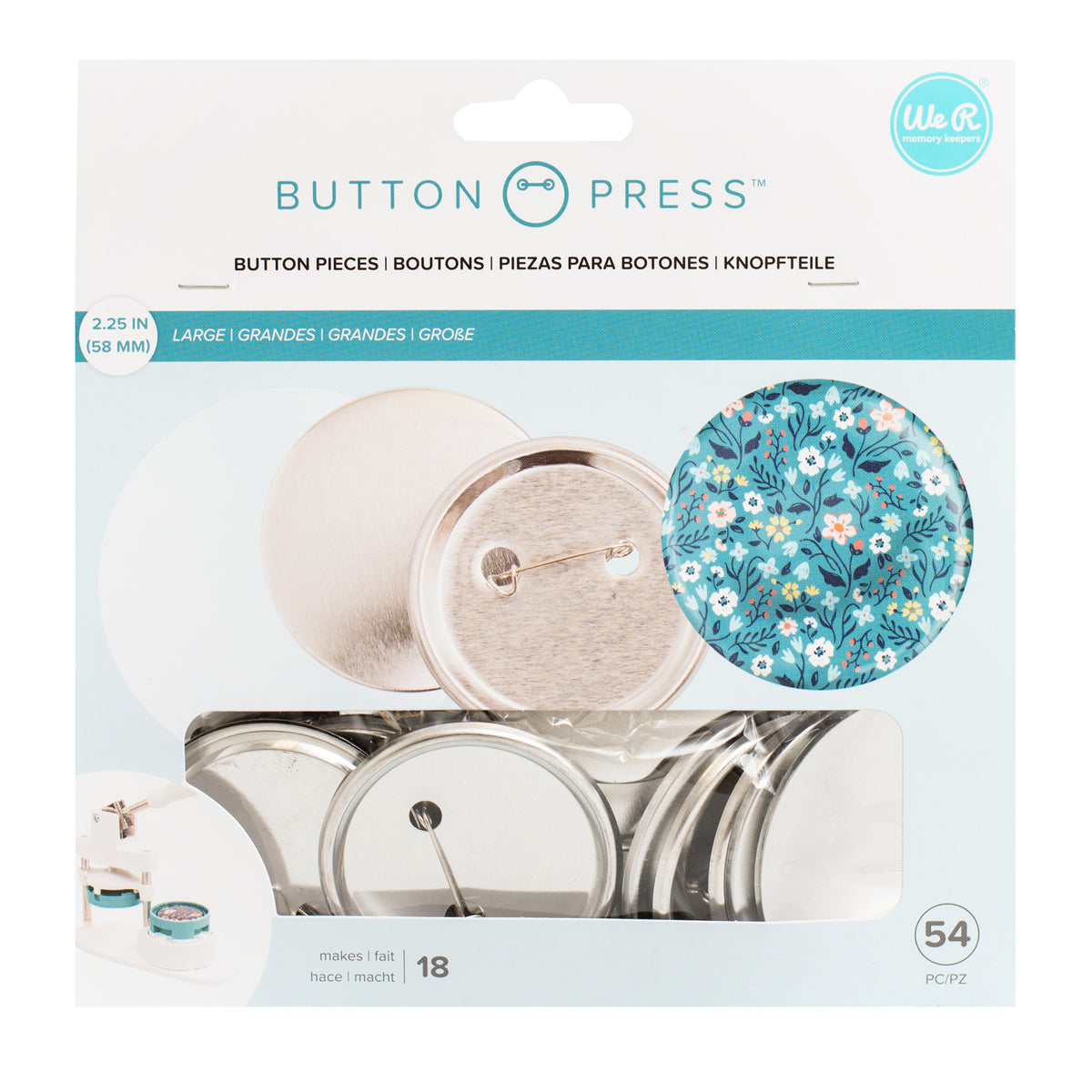 661098 We R Memory Keepers - Button Press Refill Pack Large (58 mm
