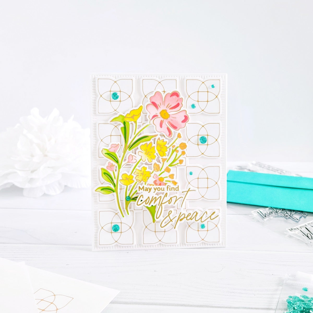 Pinkfresh Studio - With Sympathy Coloring Stencils (6pcs)