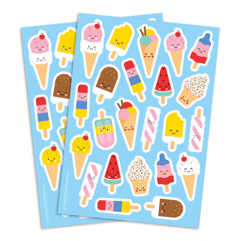 Studio Schatkist - Sticker Sheet Ice Cream A5 (1pcs)