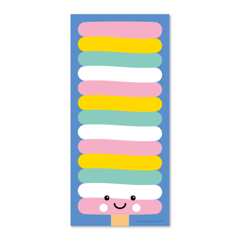 schrijfblok met een TWISTER ijsje | schrijfblok lang