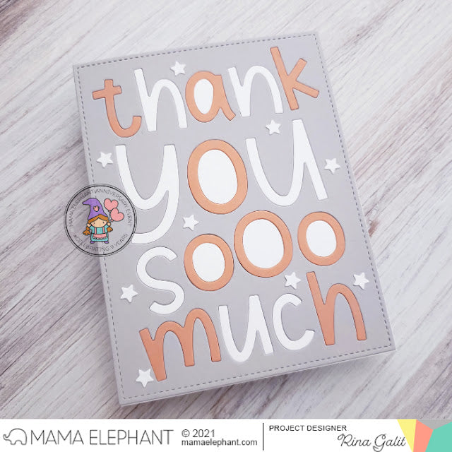 Mama Elephant - Word Cover - Tysm - Creative Cuts