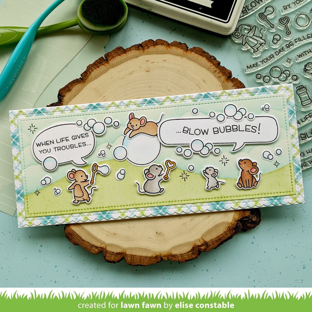 Lawn Fawn - Slimline Cloudy Stencils (2pcs)