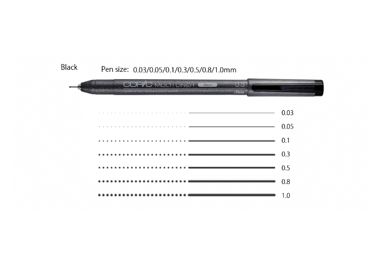 Copic - Multiliner Black 0.5