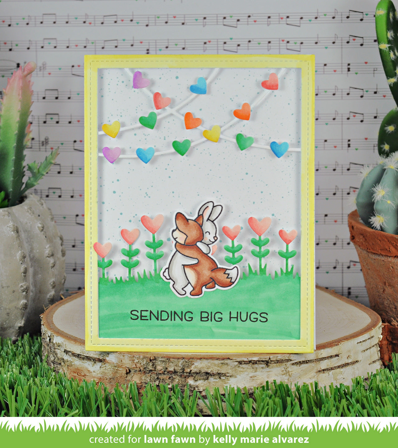 Lawn Fawn - Heart Garland Backdrop: Portrait