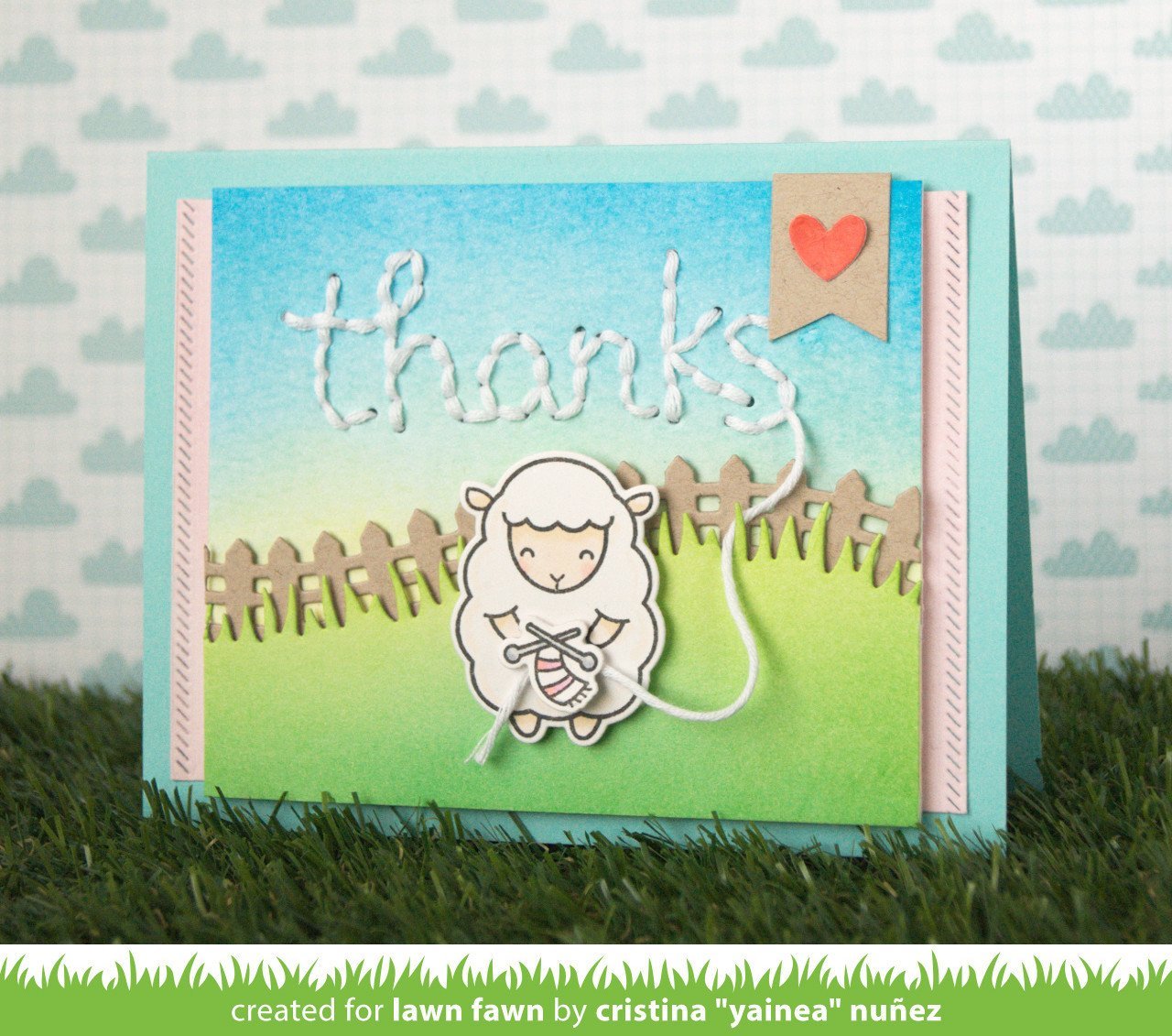 Lawn Fawn - Embroidered Thanks