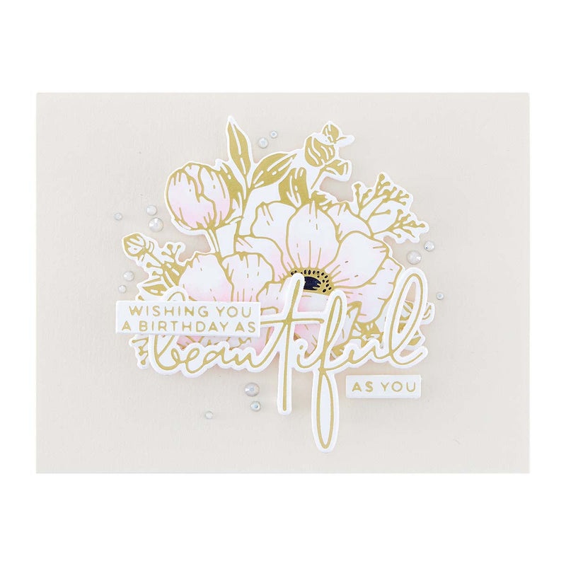 Spellbinders - Hello, Friend Sentiments Glimmer Hot Foil Plate