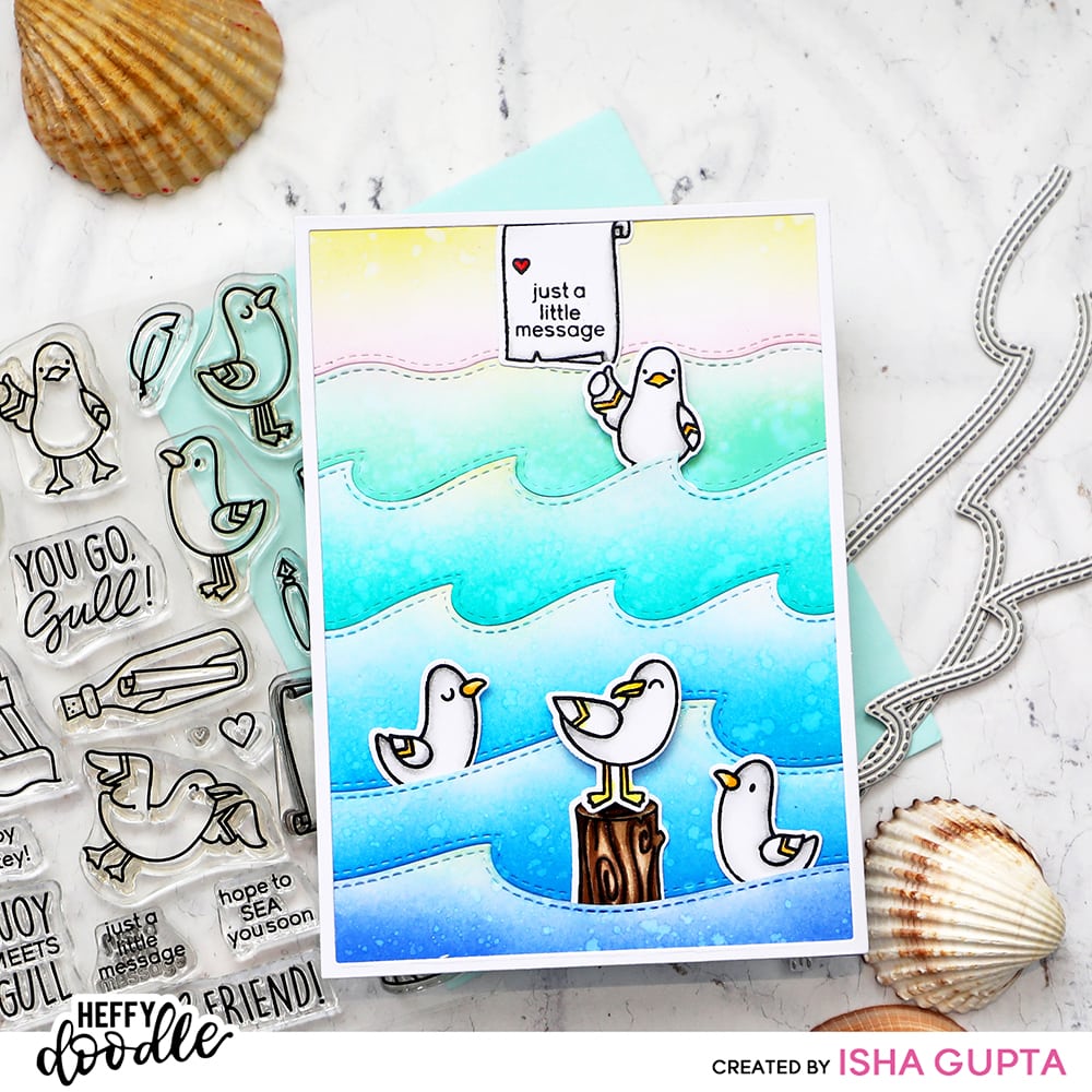 Heffy Doodle - Breaking Waves Border Dies