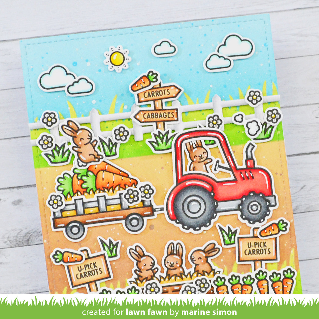 Lawn Fawn - Hay There, Hayrides! Bunny Add-On