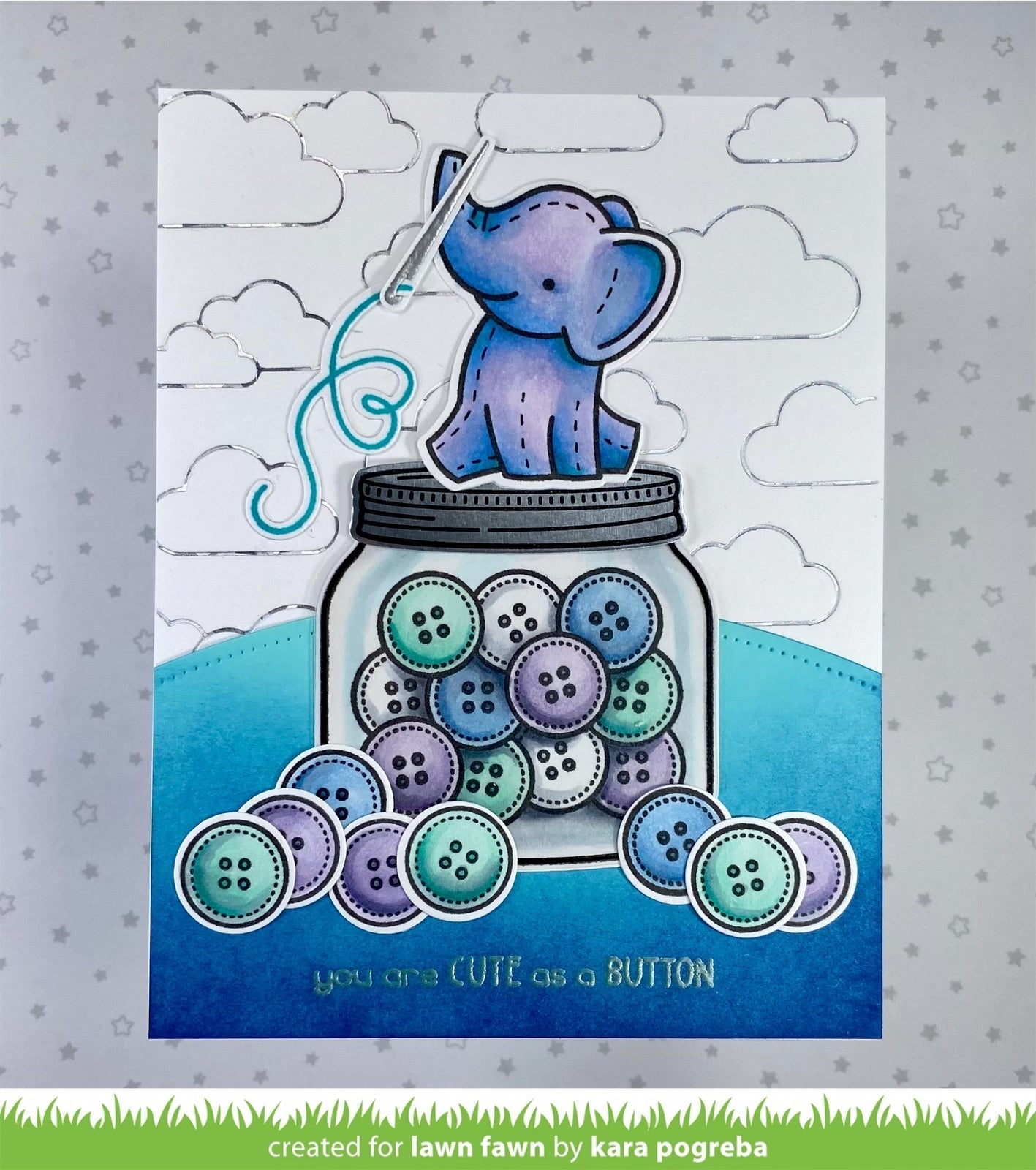 Lawn Fawn - Cloud Background Hot Foil Plate