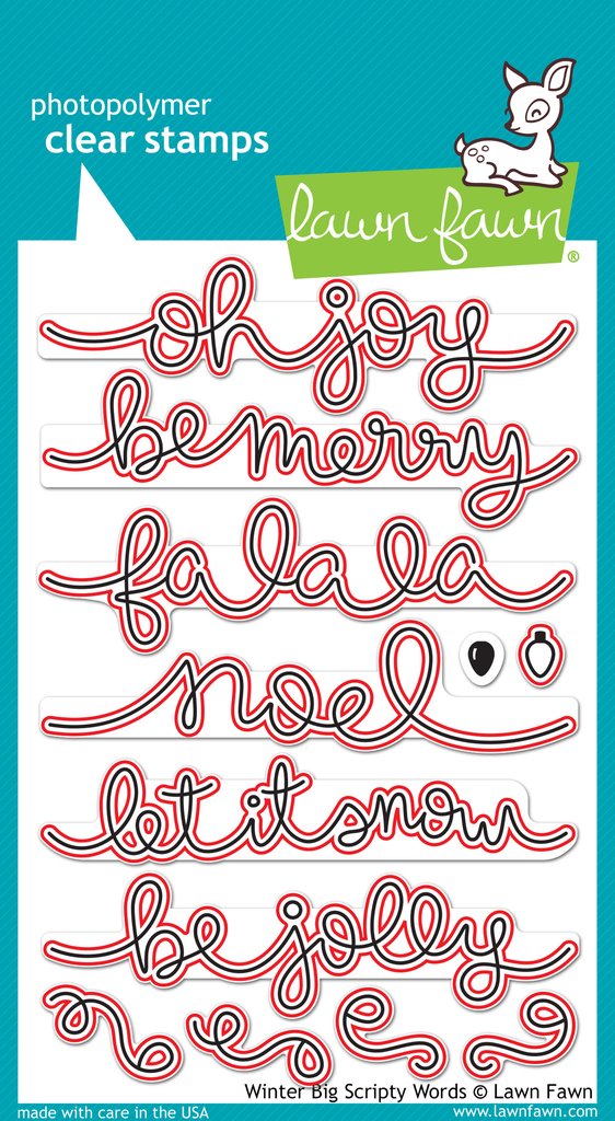 Lawn Fawn - Winter Big Scripty Words Lawn Cuts