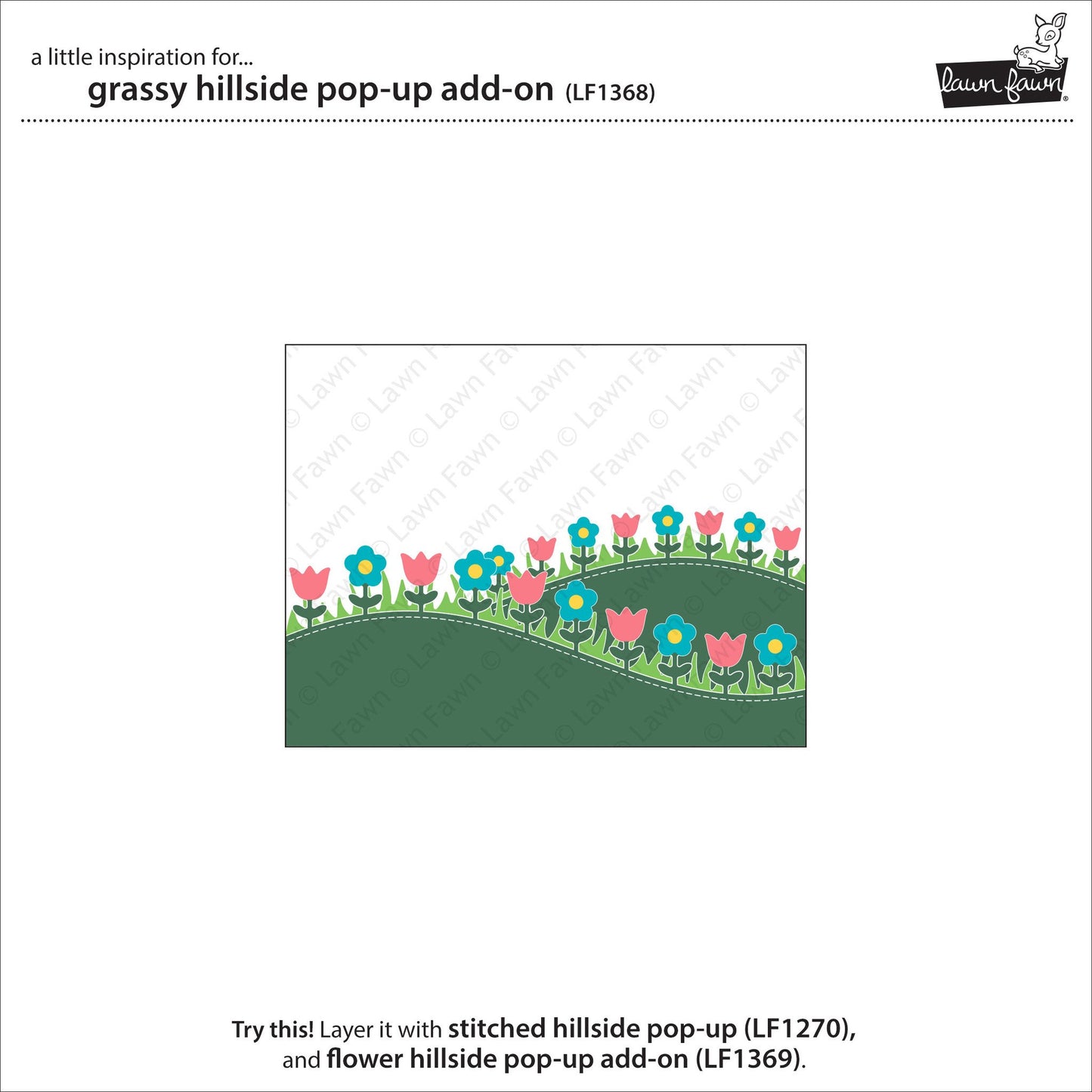 Lawn Fawn - Grassy Hillside Pop-Up Add-On