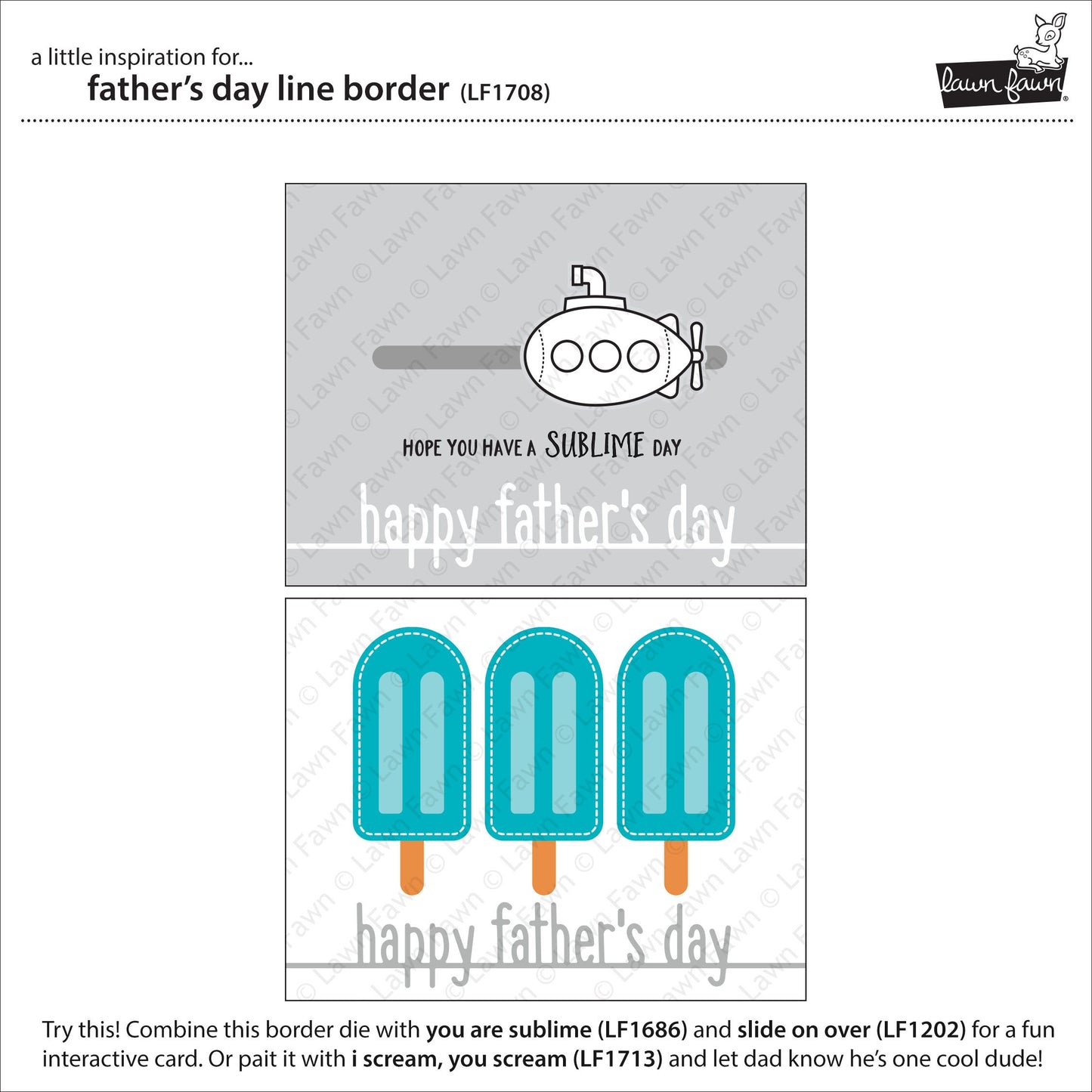 Lawn Fawn - Father's Day Line Border