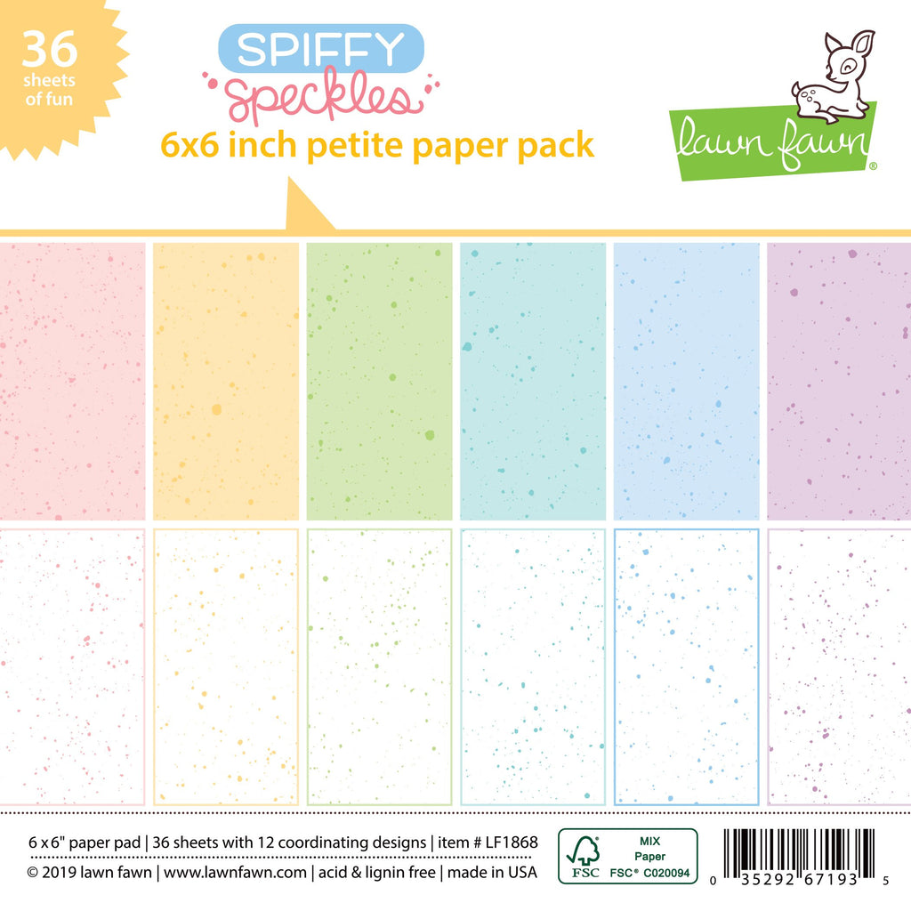 Lawn Fawn - Spiffy Speckles - Petite Paper Pack 6x6"