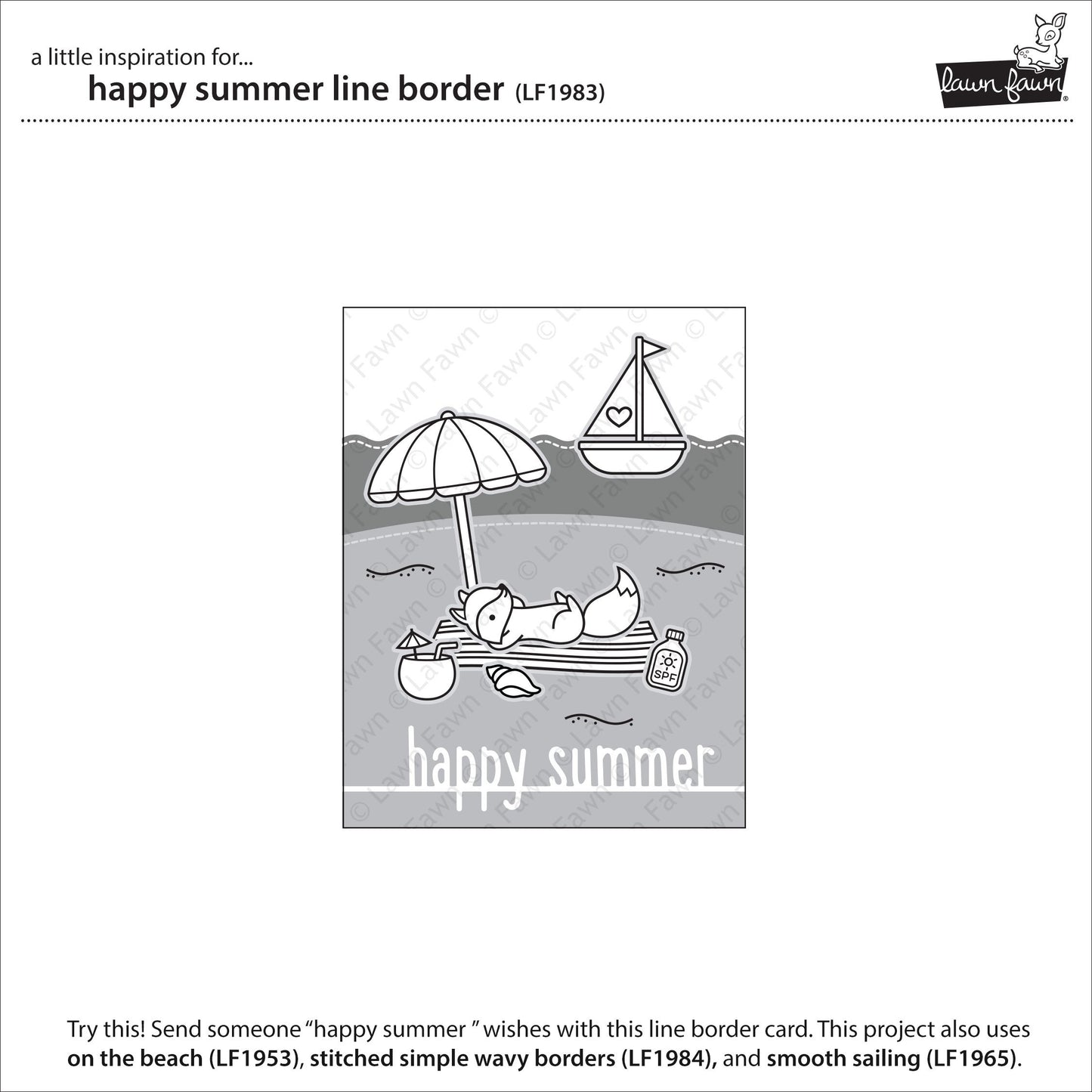 Lawn Fawn - Happy Summer Line Border