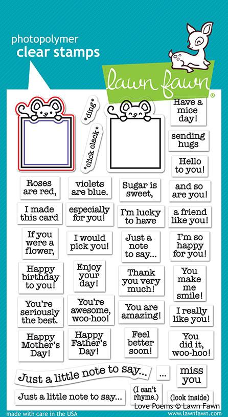 Lawn Fawn - Love Poems - Lawn Cuts