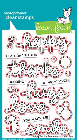 Lawn Fawn - Scripty Bubble Sentiments - Lawn Cuts