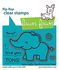Lawn Fawn - Elphie Selfie Flip-Flop - Lawn Cuts
