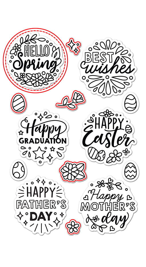 Lawn Fawn - Magic Spring Messages - Lawn Cuts