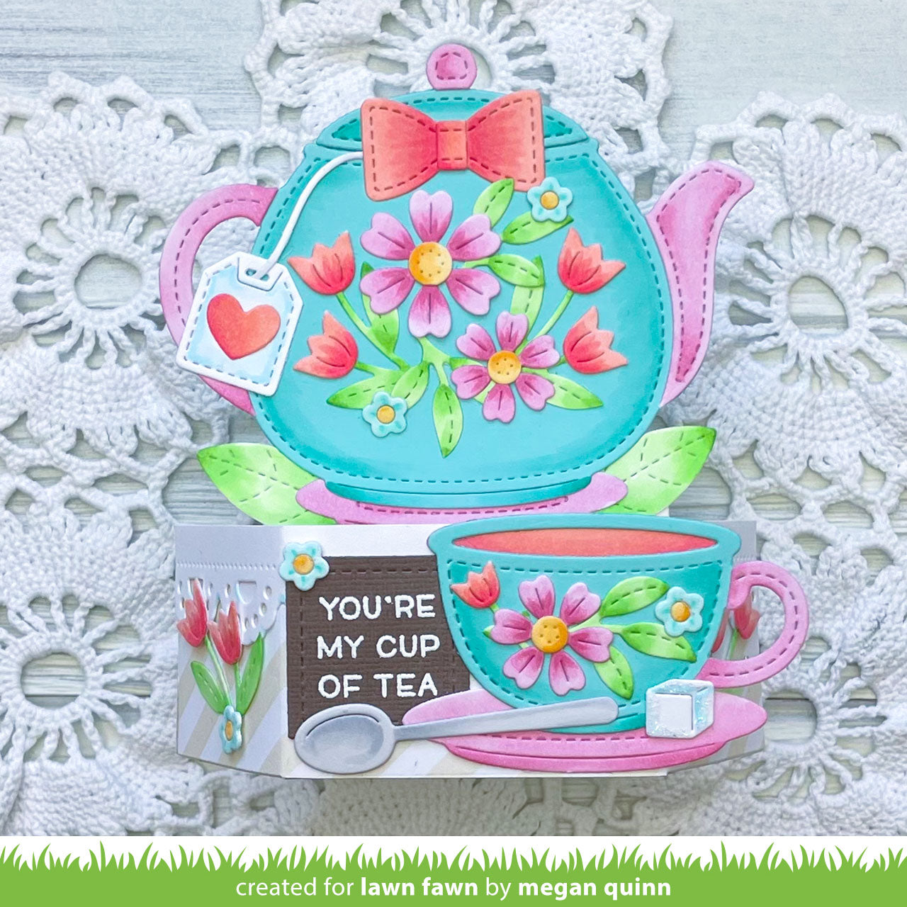 Lawn Fawn - Stitched Teacup