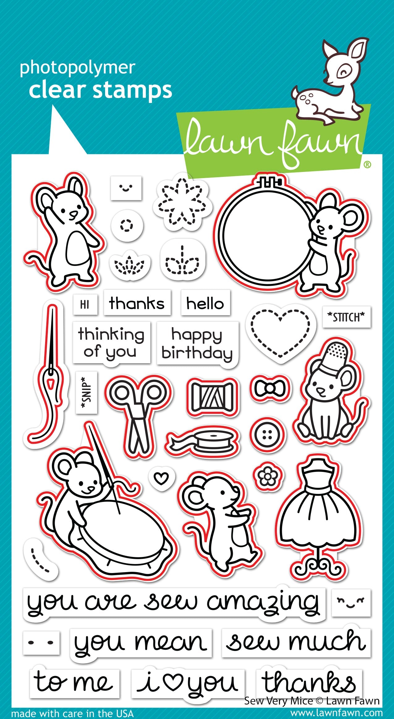 Lawn Fawn - Sew Very Mice - Lawn Cuts