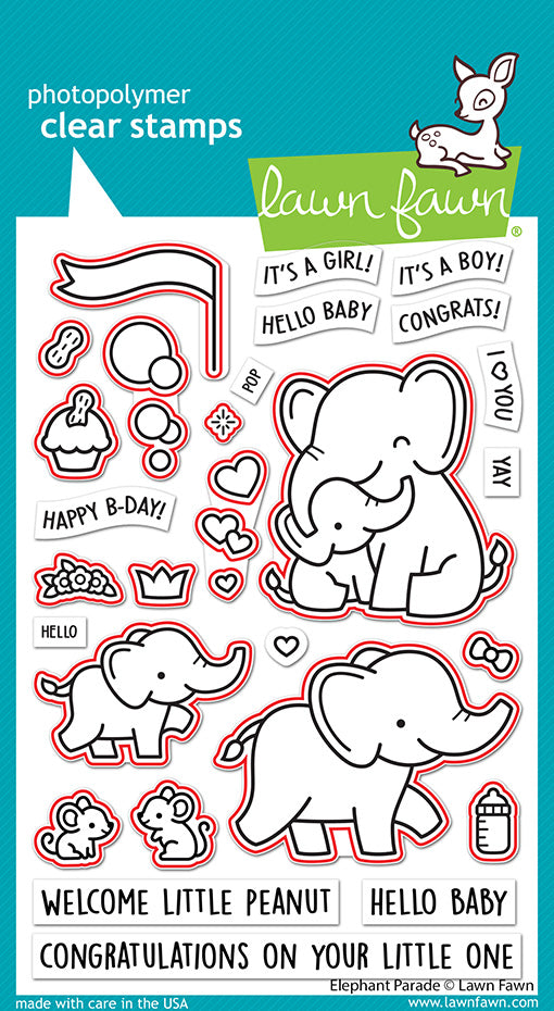 Lawn Fawn - Elephant Parade - Lawn Cuts