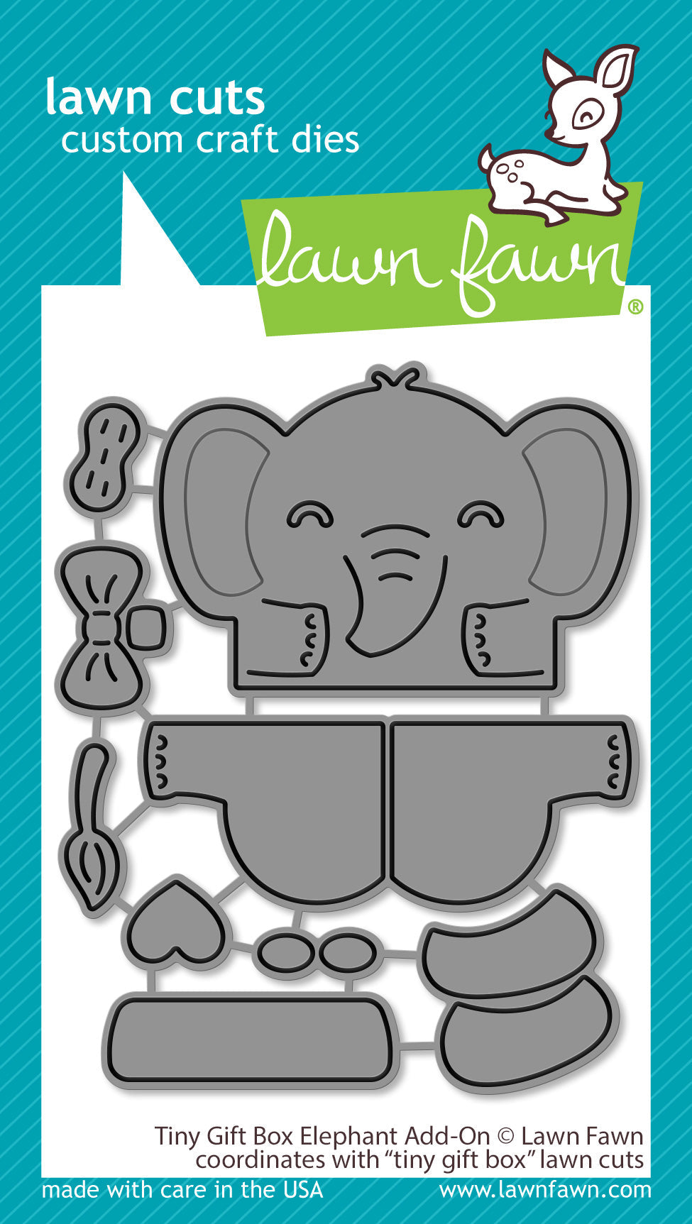 Lawn Fawn - Tiny Gift Box Elephant Add-On