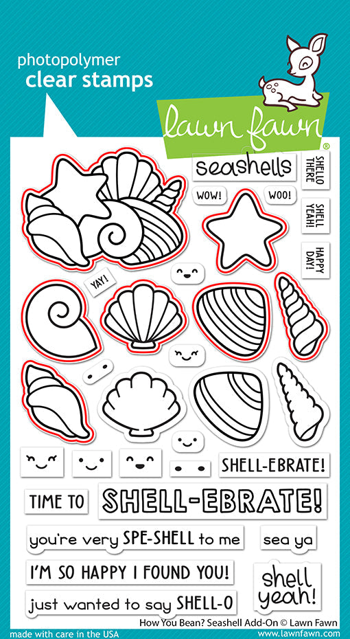 Lawn Fawn - How You Bean? Seashell Add-On Lawn Cuts