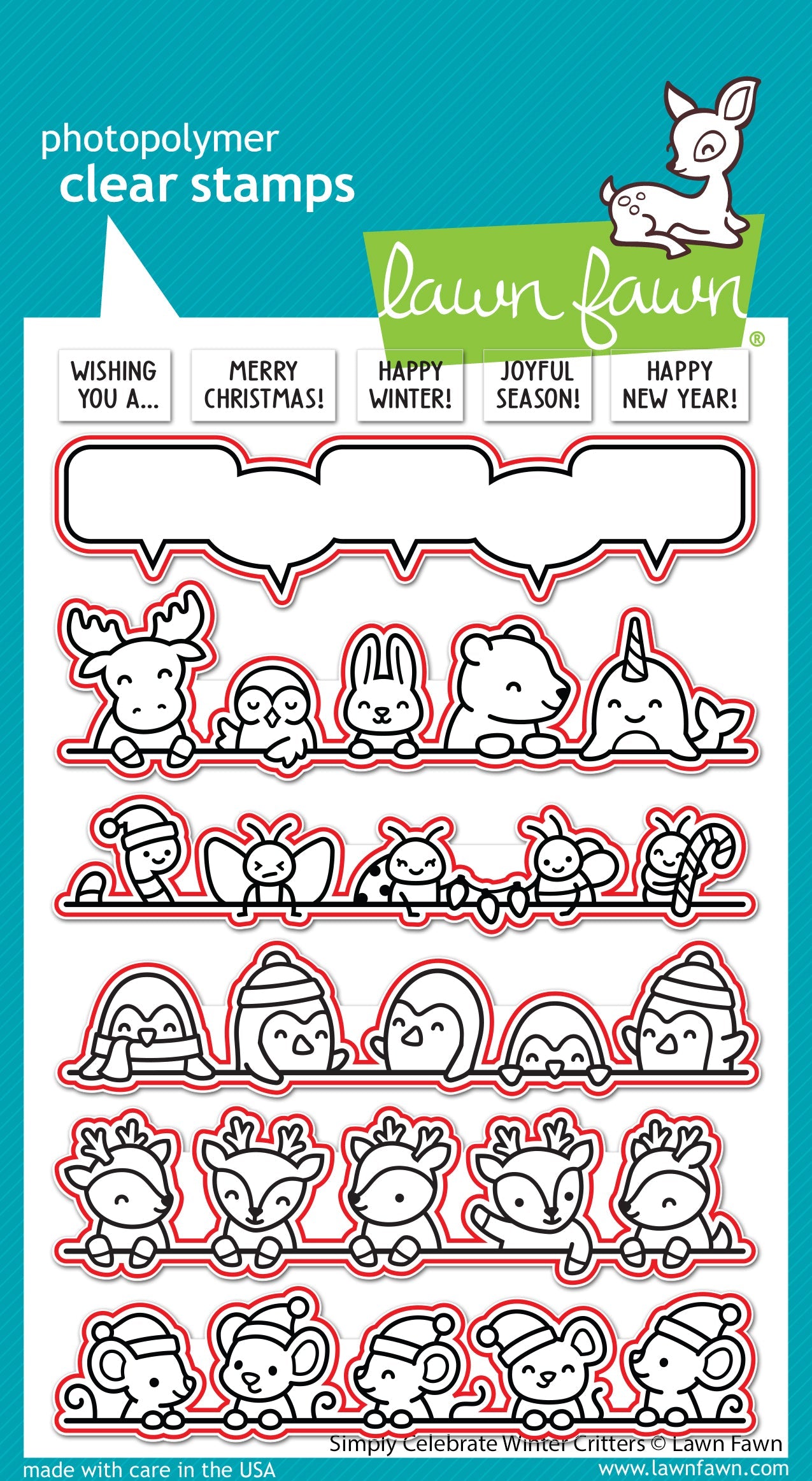 Lawn Fawn - Simply Celebrate Winter Critters Lawn Cuts