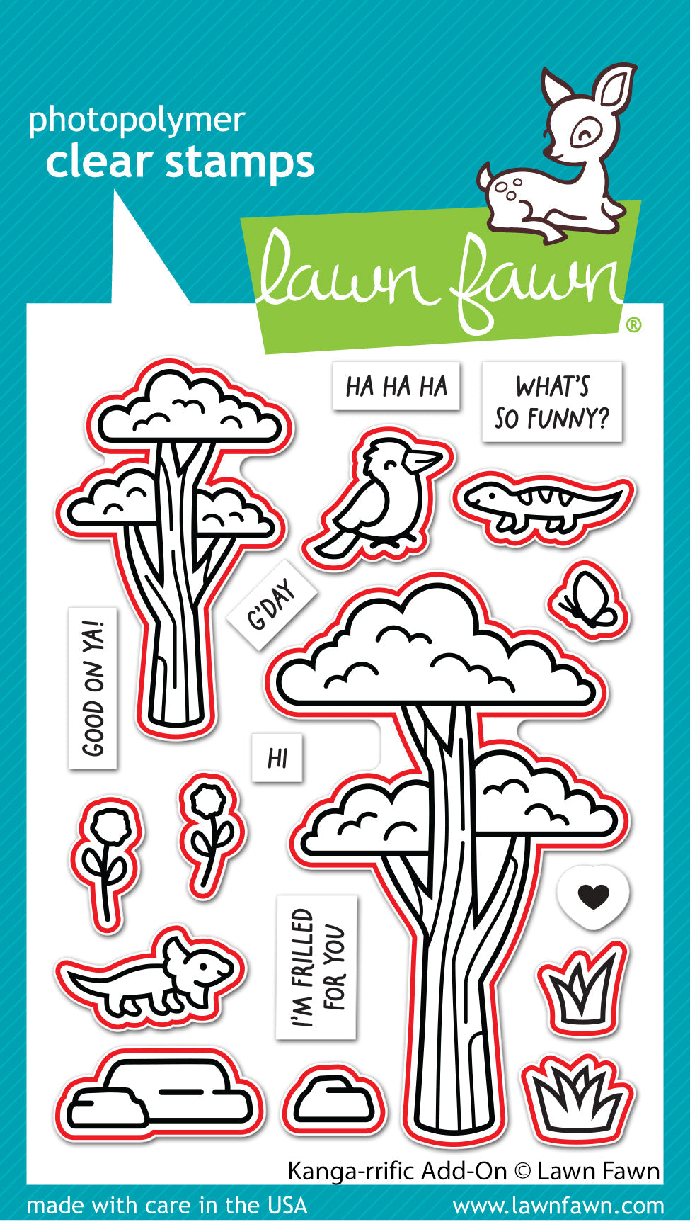 Lawn Fawn - Kanga-Rrific Add-On Lawn Cuts