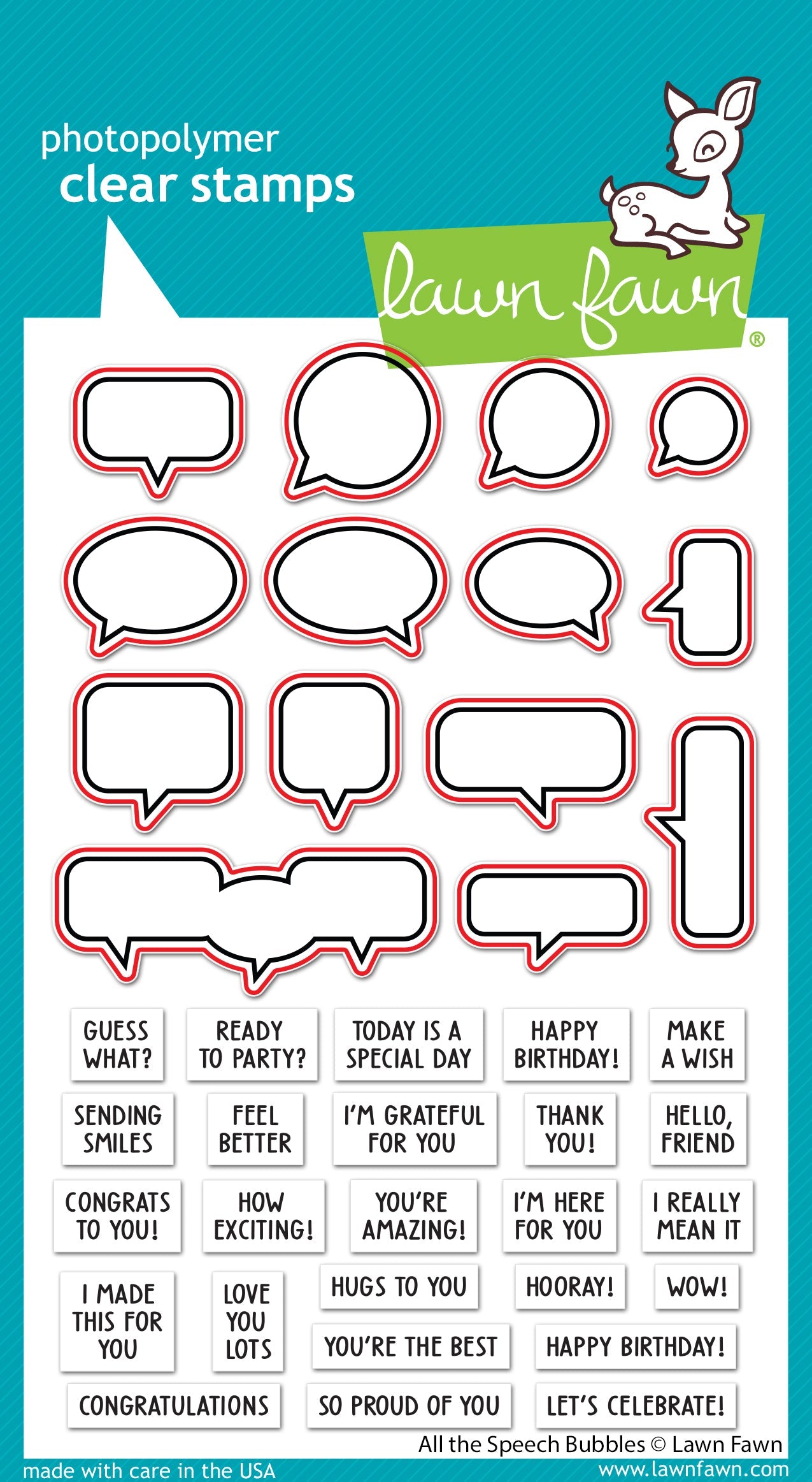 Lawn Fawn - All The Speech Bubbles Lawn Cuts