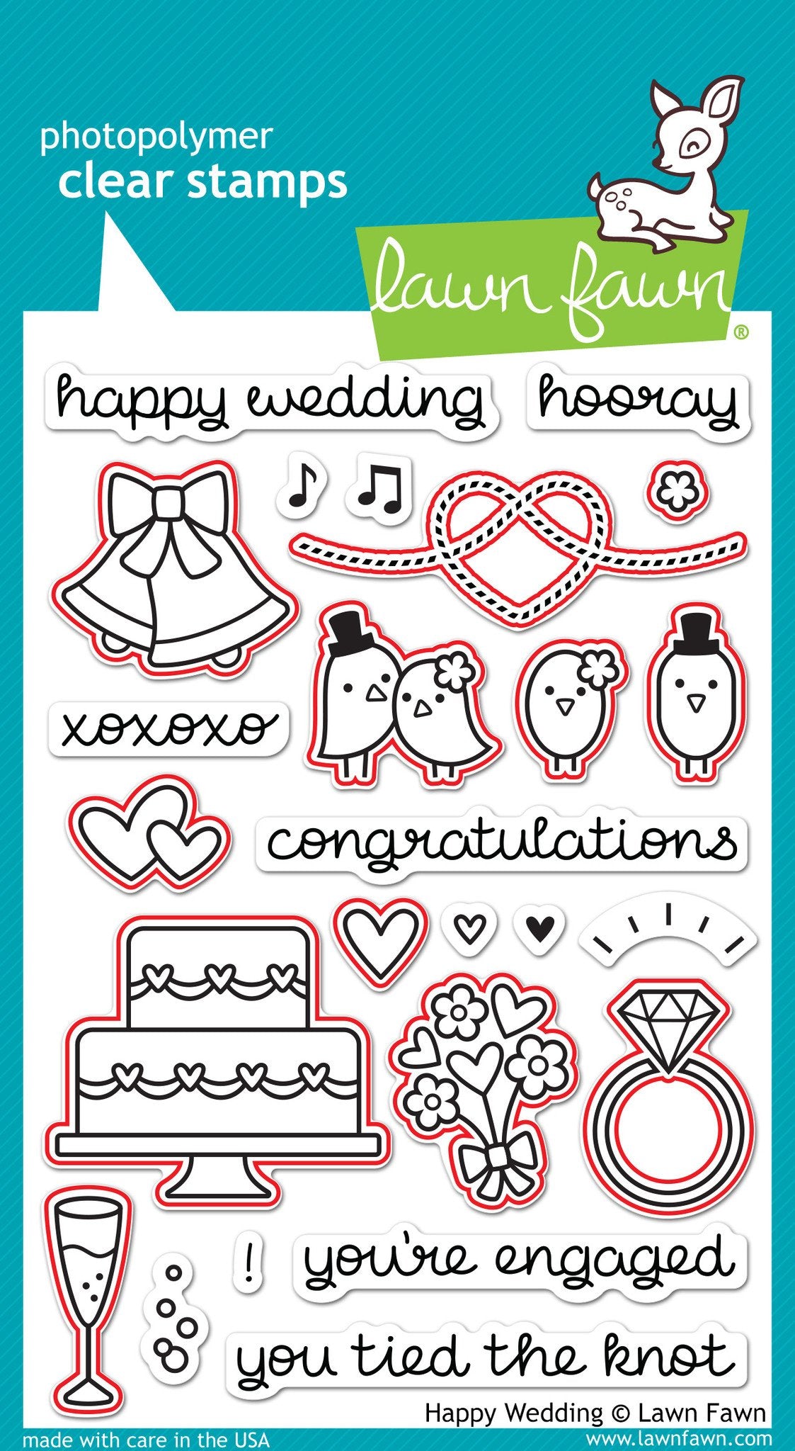 Lawn Fawn - Happy Wedding - Lawn Cuts