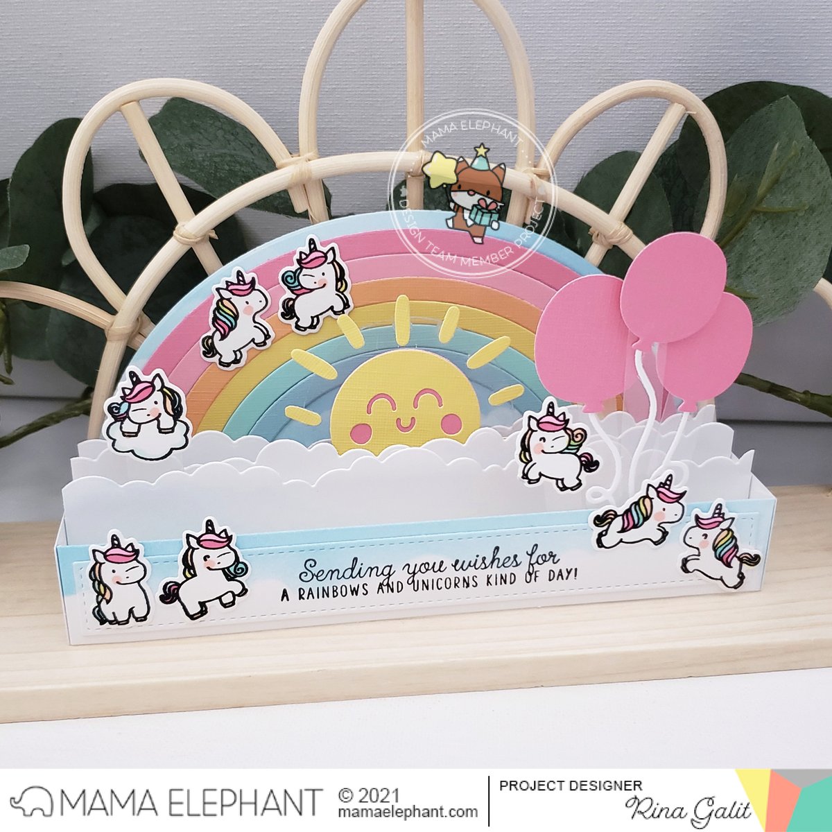 Mama Elephant - Slim Scenescape Rainbow Add-On - Creative Cuts
