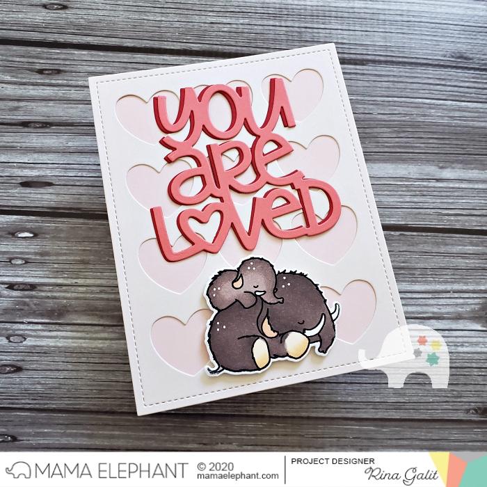 Mama Elephant - Heart Grid Cover - Creative Cuts