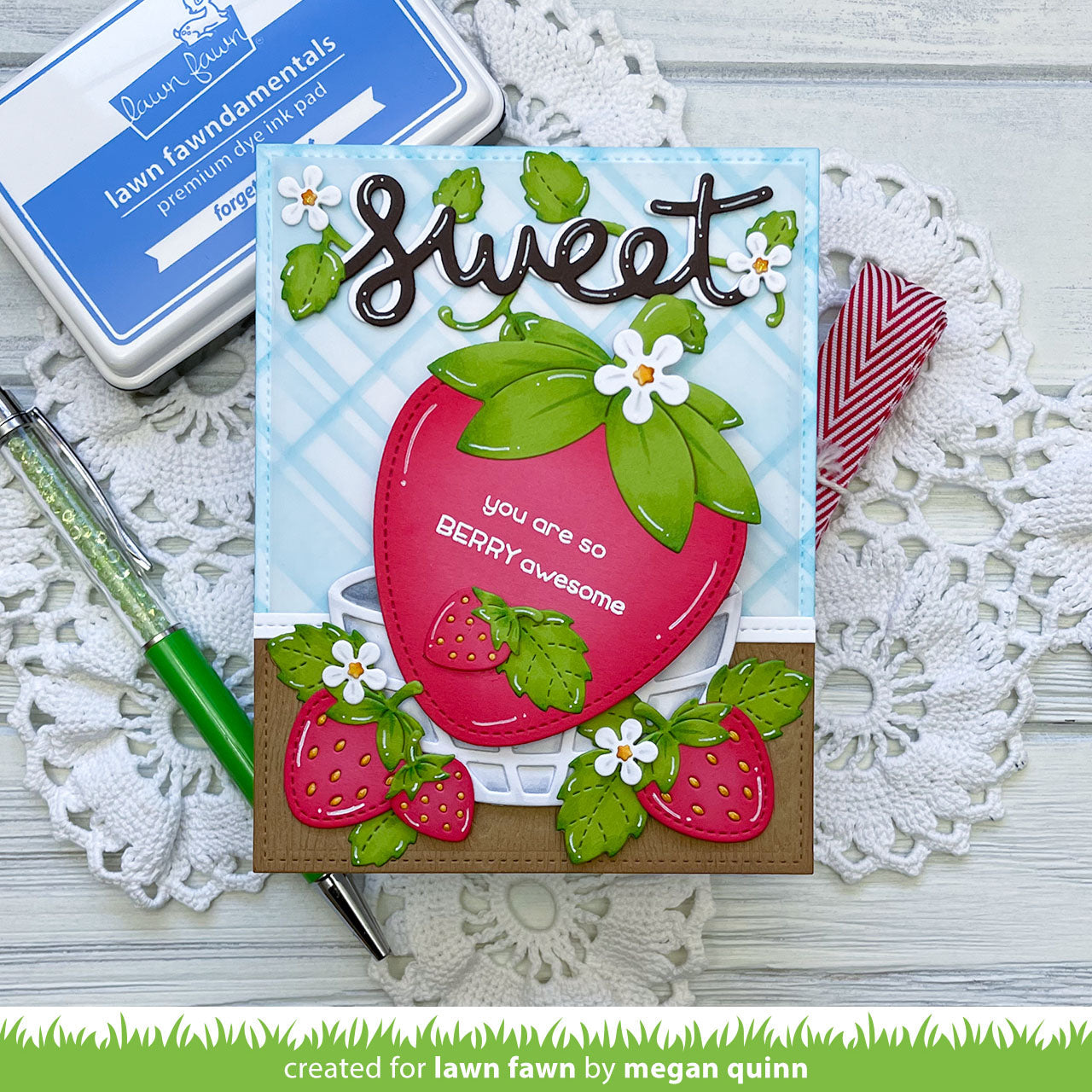 Lawn Fawn - Outside In Stitched Strawberry