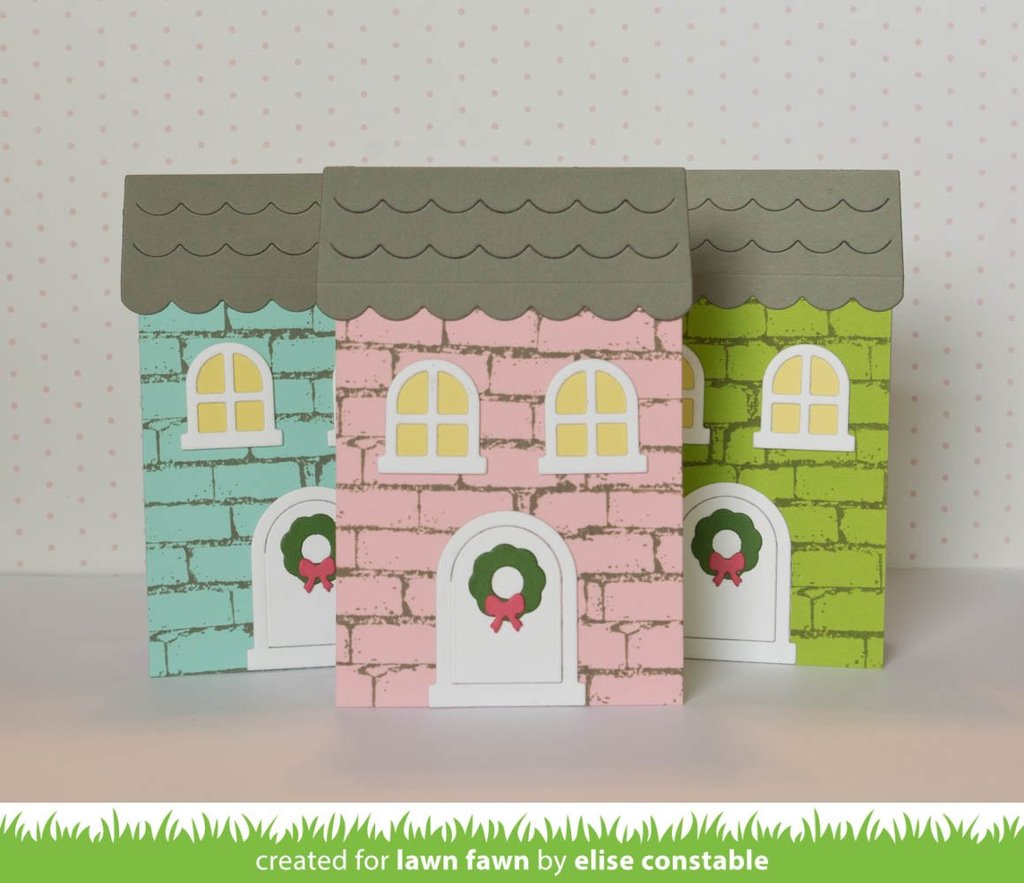 Lawn Fawn - Scalloped Treat Box Winter House Add-On
