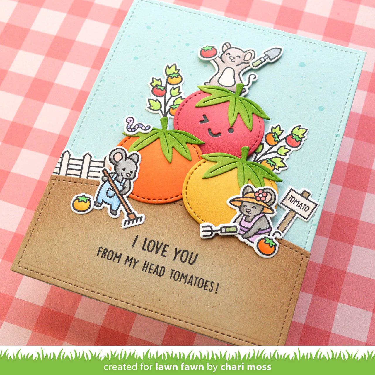 Lawn Fawn - Stitched Garden Veggies