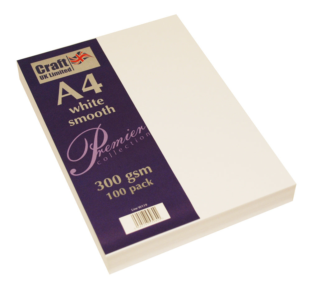 Craft UK - Premium White Smooth Paper Pack (300gsm)