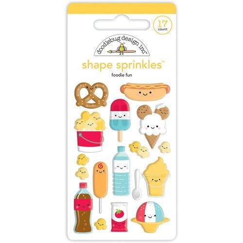 Doodlebug Design - Foodie Fun Shape Sprinkles (17pcs)