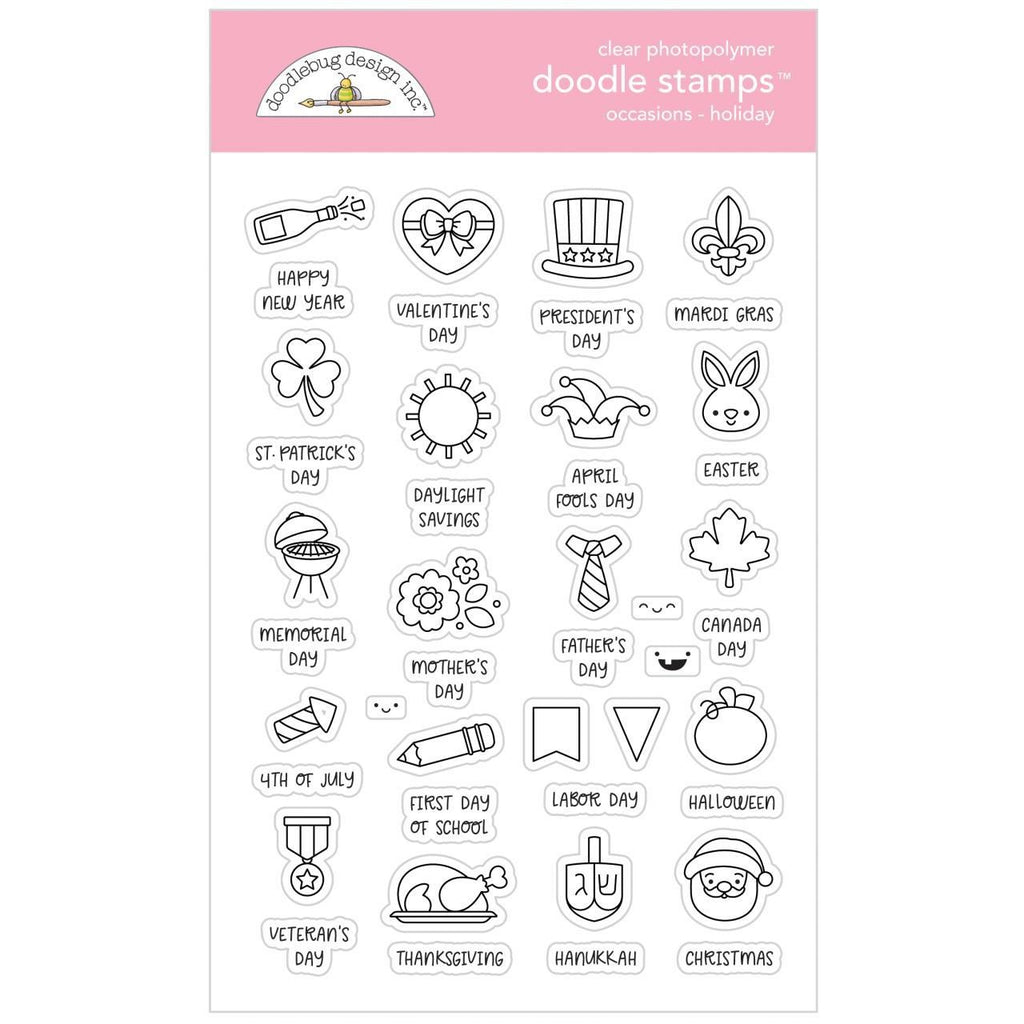 Doodlebug Design - Occasions Holiday Doodle Stamps