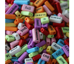 Dress My Craft - Sentiment Tiles Coloured (25pcs)