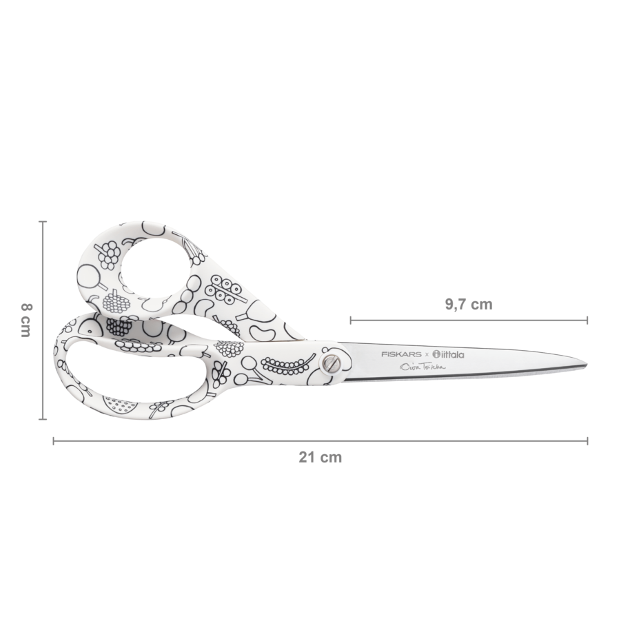 Fiskars - Scissors Universal Frutta Black/White (21cm)