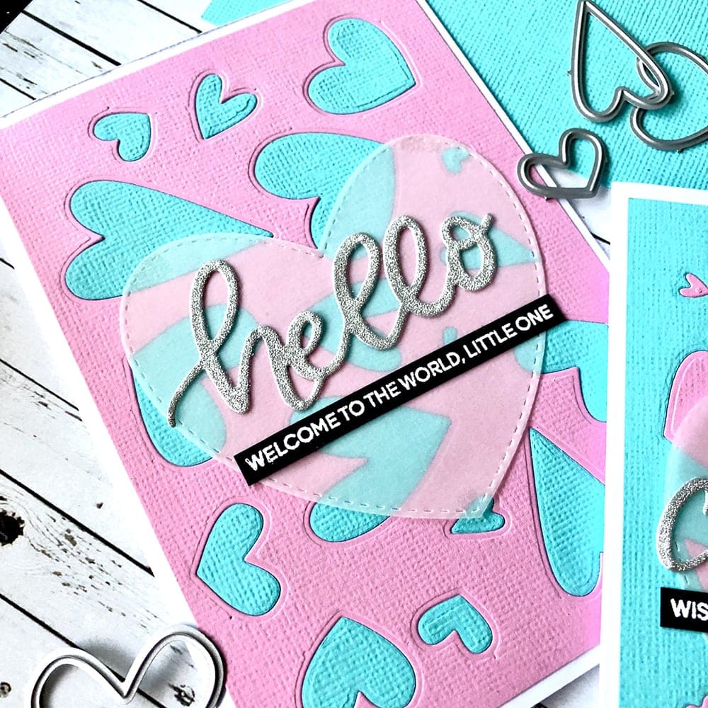 Heffy Doodle - Stitched Hearts Dies