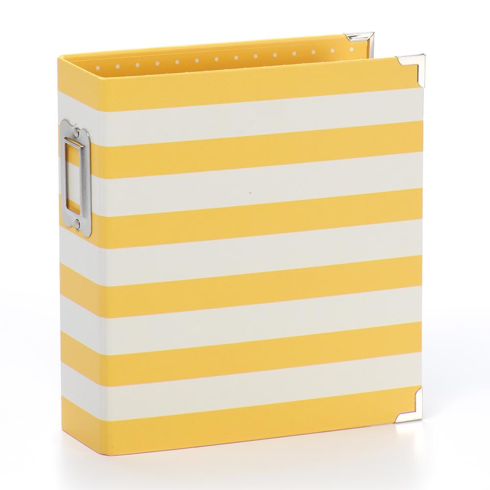 Simple Stories - SN@P! Designer Binder 6x8 Inch Yellow Stripe
