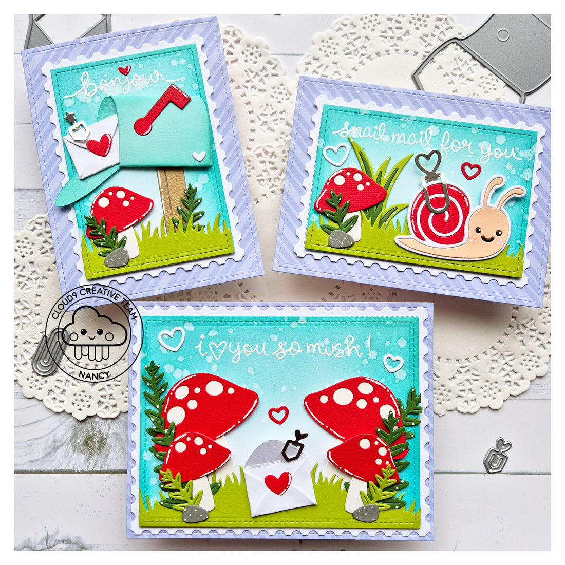 Friendship Card feat. Lawn Fawn Happy Mushrooms