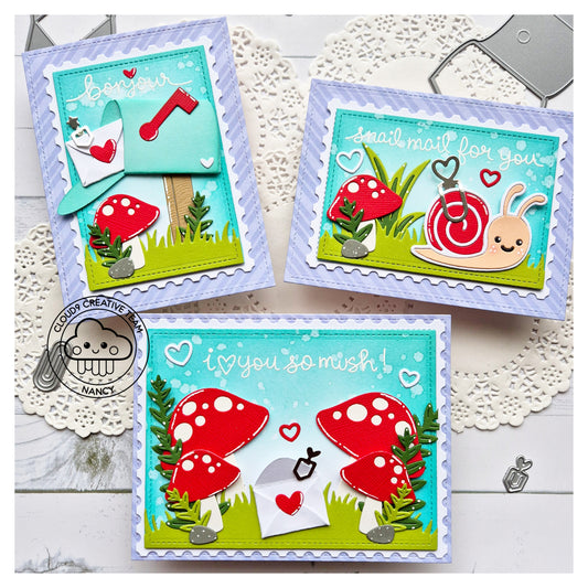 Friendship Card feat. Lawn Fawn Happy Mushrooms