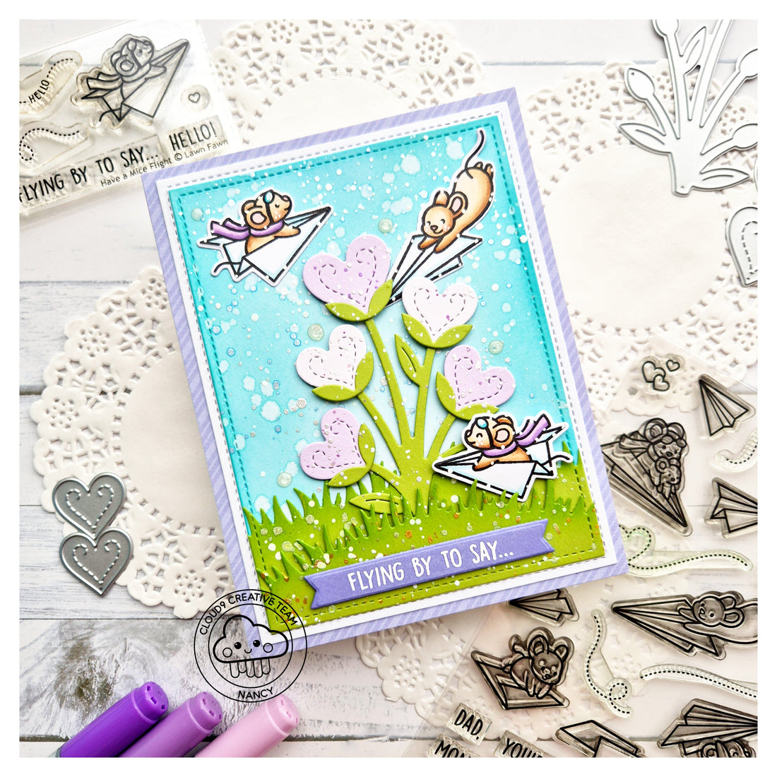 Any Occasion Card feat. Lawn Fawn Have A Mice Flight